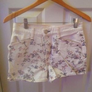 Rag and Bone Ellie Micro Floral Off White Denim Short ( Size: 26)